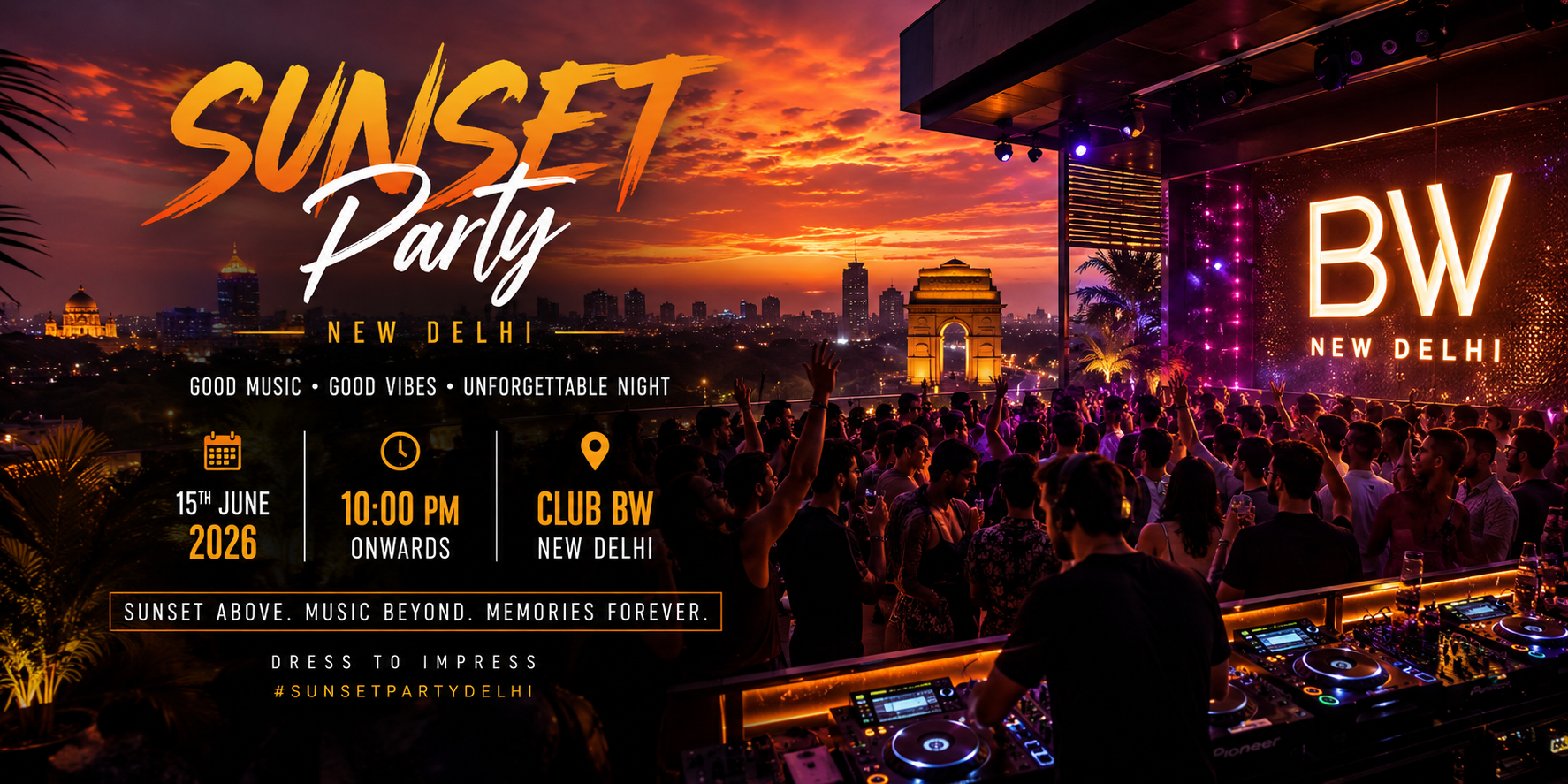 BASS & BOLLYWOOD Sunset Party at BW, New Delhi